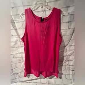 NWT Fushia Pink Tank Top Zipper Back